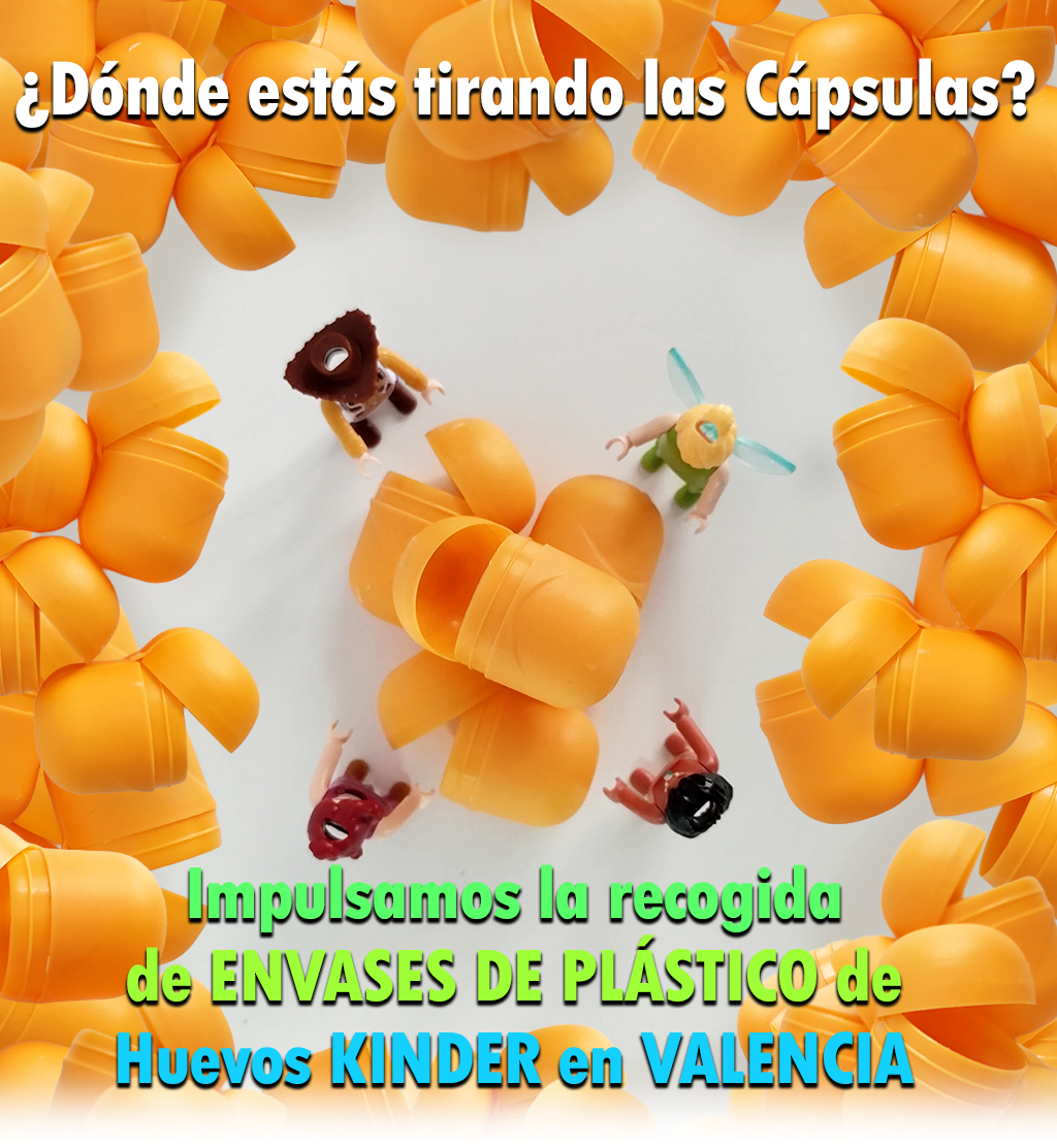 Recogida de envases de plástico de huevos Kinder para reciclaje
